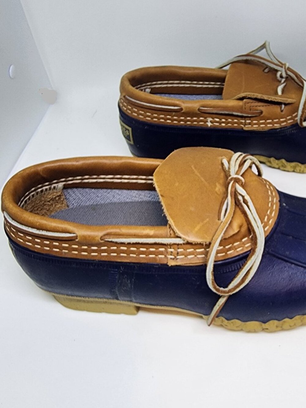 L.L. Bean Navy Blue and Tan Bean Boots - Picture 5 of 7